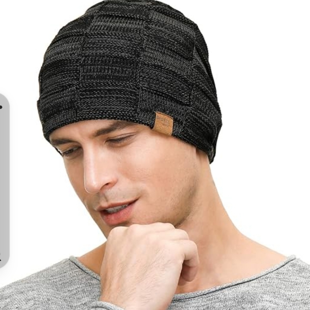 Zooron Slouchy Fleece Lined Winter Beanie
